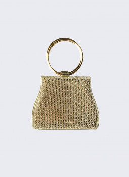 BOLSO DORADO CON BRILLO