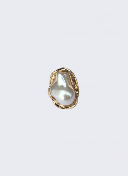 BAGUE BLANCHE ET DORÉE