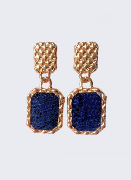 BOUCLE D'OREILLE BLEU MARINE