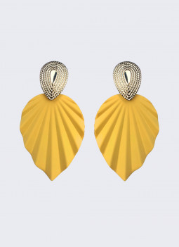 YELLOW LEAF EARRING