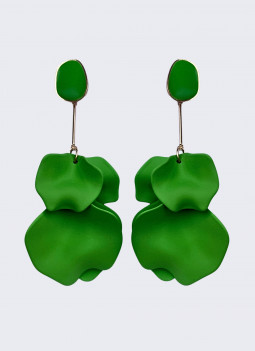 GREEN LONG EARRING