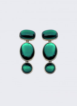 BOUCLE D'OREILLE VERTE