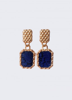 BOUCLE D'OREILLE BLEU MARINE