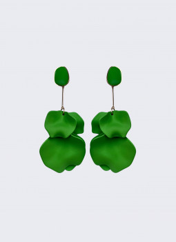 GREEN LONG EARRING