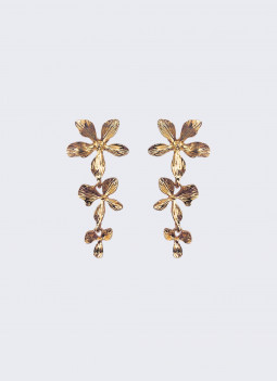 BOUCLE D'OREILLE TROIS FLEURS