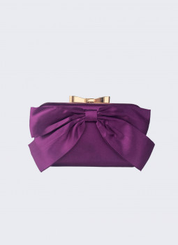 MAUVE ABENDTASCHE MIT SCHLEIFE