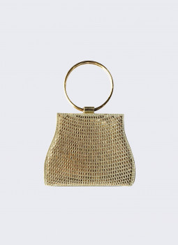 BOLSO DORADO CON BRILLO