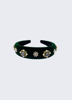 GREEN VELVET HEADBAND