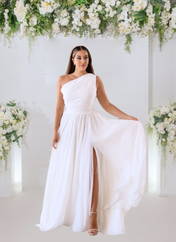 DRAPED WEDDING DRESS