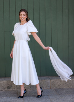 VESTIDO MIDI BLANCO