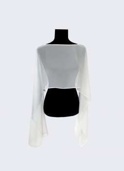 WHITE SHAWL / CAPE