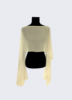 CAPE / ÉCHARPE JAUNE BEURRE
