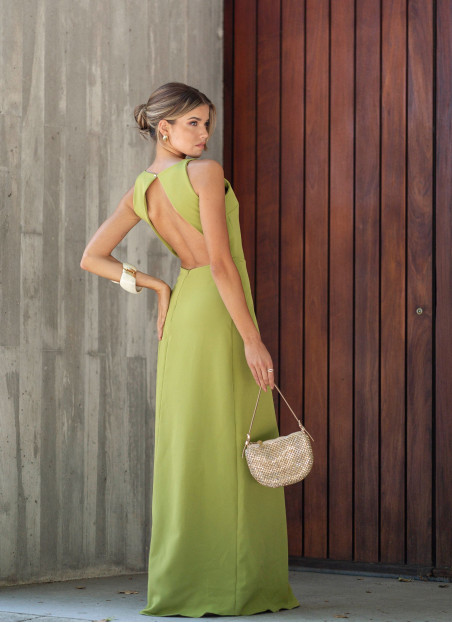 VESTITO LUNGO VERDE LIME