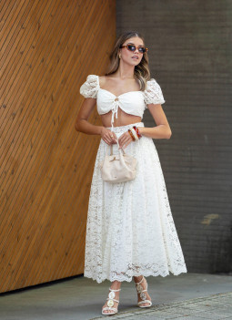 LACE MIDI SKIRT