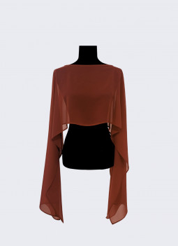 TERRACOTTA CAPE SHAWL
