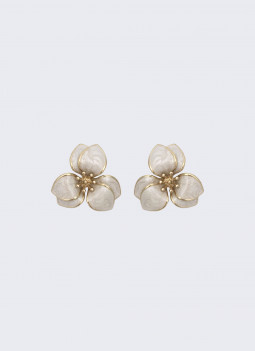 ORECCHINO FIORE BEIGE