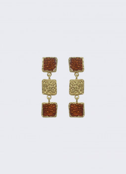BRINCO TERRACOTA E DOURADO