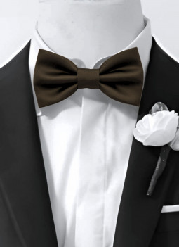 BROWN PRE-TIED BOW TIE