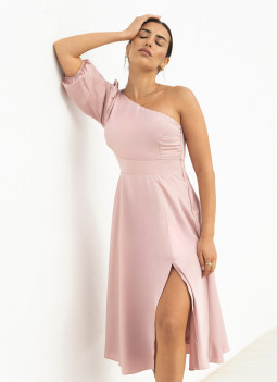 VESTIDO MIDI ROSA