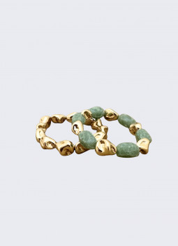 BRACELET VERT ET DORÉ