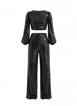 BLACK SEQUIN TOP