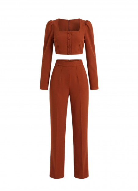 BLUSA TERRACOTA MANGA LARGA