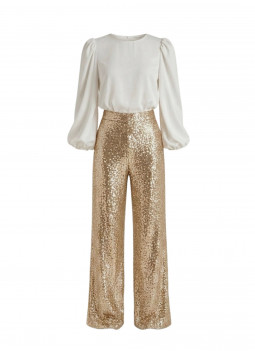 DERNIERS - PANTALON PAILLETTES DORÉES