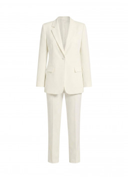 PANTALON STRUCTURÉ BLANC / PERLE