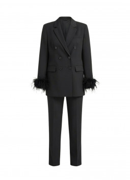 BLAZER NEGRO CON PLUMAS