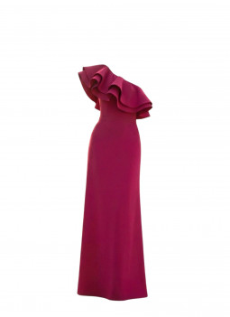 STRUCTURED FUCHSIA DRESS