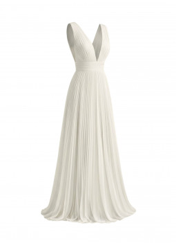 VESTIDO PLISSADO BRANCO