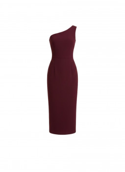 VESTITO MIDI BORDEAUX