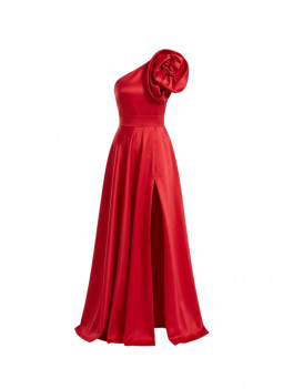 STRUCTURED PRINCESS RED DRESS