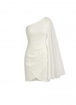 WHITE DRESS CAPE
