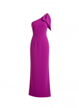 VESTIDO LARGO FUCSIA LAZO