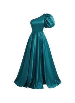 STRUKTURIERTES TÜRKISES KLEID