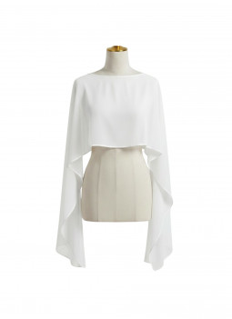 WHITE SHAWL / CAPE