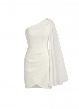 VESTITO BIANCO MANTELLA