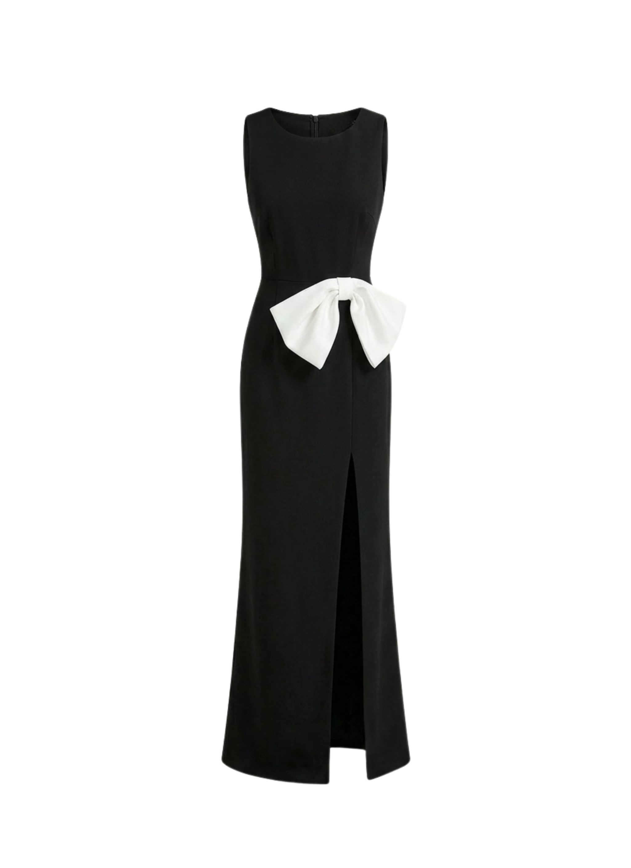 LONG BLACK DRESS BOW